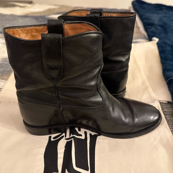 Isabel Marant Black Leather Crisi boots - Picture 10 of 14